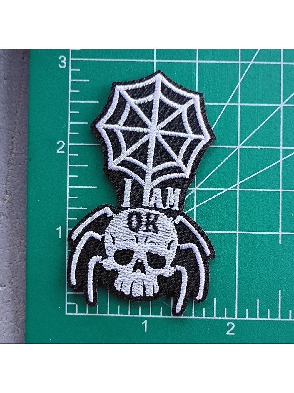 🌻 Spider Skull Embroidered Patch